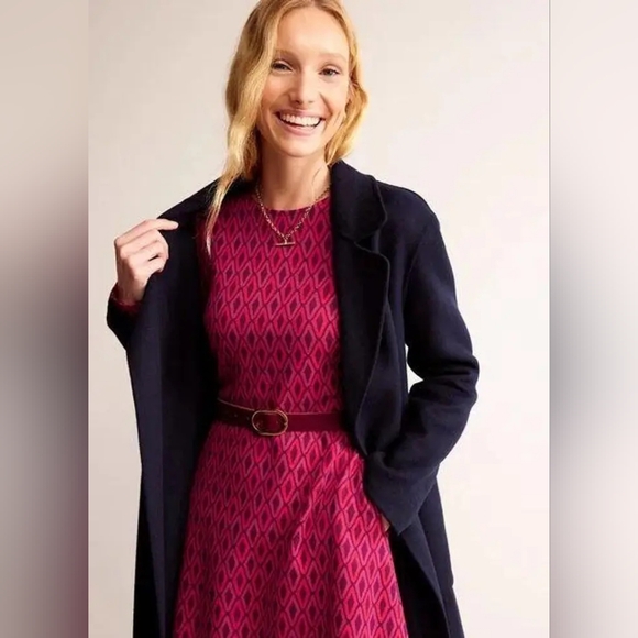 Boden USA Boden Jacquard A-line Mini Dress, Size 10 - Picture 3 of 8